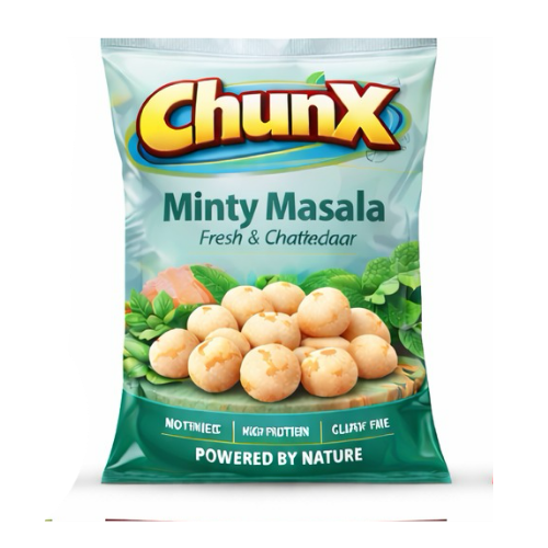 ChunX Minty Masala Crunchy Snack Balls – Fresh & Chatpata Flavour | Refreshing Mint Snack | ₹30 Pack