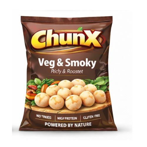 ChunX Veg & Smoky Crunchy Snack Balls – Rich & Roasted Flavour | Smoky Veg Snack | ₹30 Pack
